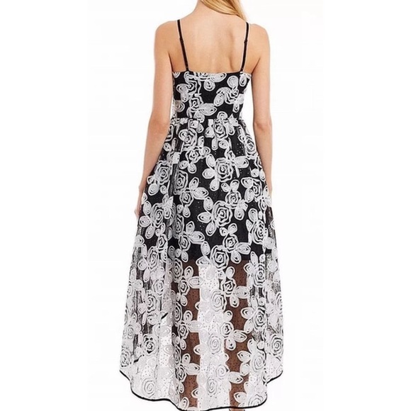 Nicole Miller soutache Hi-low floral party dress - Picture 2 of 8